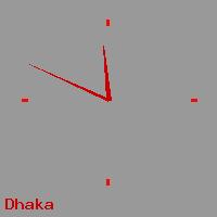 Best call rates from Australia to BANGLADESH. This is a live localtime clock face showing the current time of 2:50 pm Friday in Dhaka.