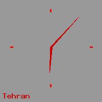 Best call rates from Australia to IRAN. This is a live localtime clock face showing the current time of 6:47 am Saturday in Tehran.