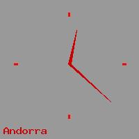 Best call rates from Australia to ANDORRA. This is a live localtime clock face showing the current time of 11:54 pm Thursday in Andorra.