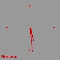 Best call rates from Australia to MONACO. This is a live localtime clock face showing the current time of 9:46 am Thursday in Monaco.