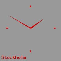 Best call rates from Australia to SWEDEN. This is a live localtime clock face showing the current time of 3:07 pm Thursday in Stockholm.