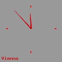 Best call rates from Australia to AUSTRIA. This is a live localtime clock face showing the current time of 9:49 am Friday in Vienna.